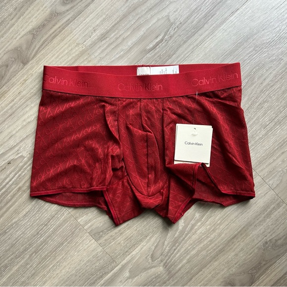 Calvin Klein Other - Calvin Klein | Microfiber Lace Trunk in Fall Berry Red (Small)